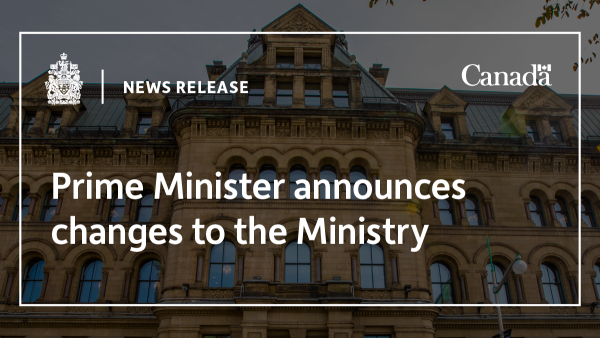 Prime Minister announces changes to the Ministry